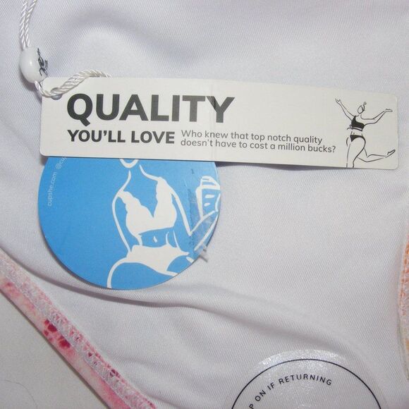 new CUPSHE Bikini Bottom, M, Color Snakeskin print, High waist, Cheeky - Picture 9 of 13